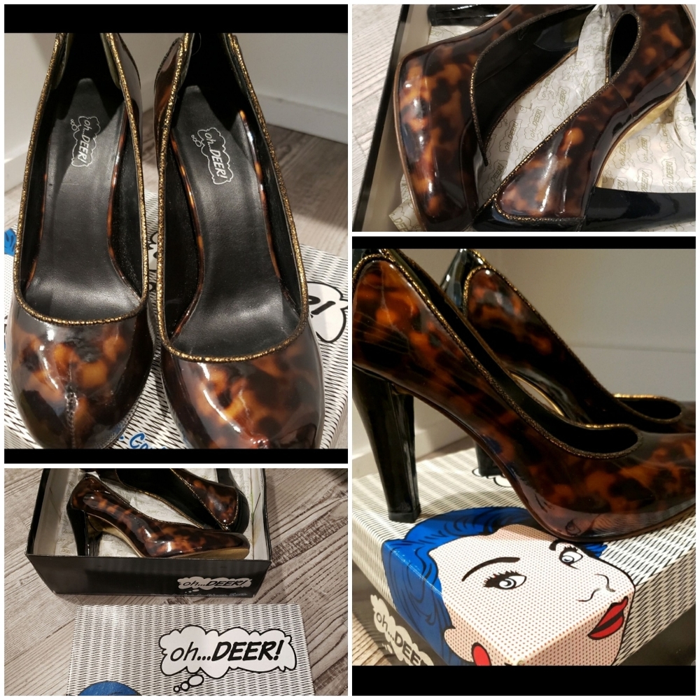 Oh Deer! closed- toe pumps, size 8.5, NIB